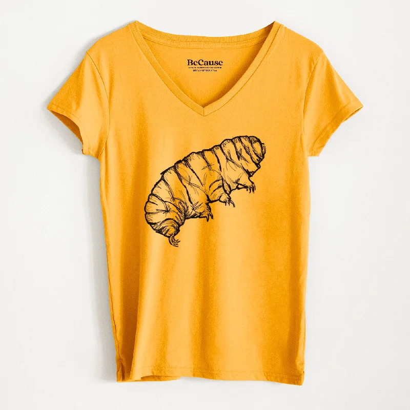 breathable moisture-wicking top for women -Tardigrade - Tardigrada - Women's 100% Recycled V-neck