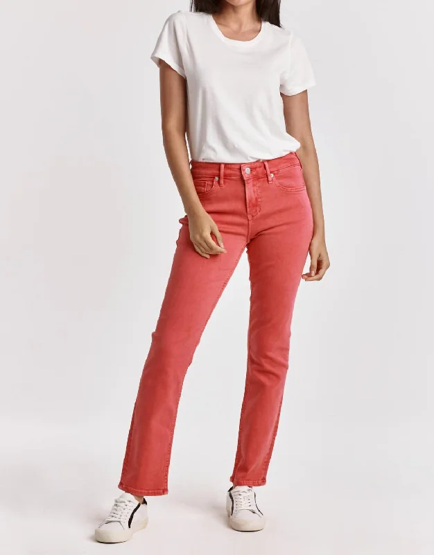 stylish pleated jeans for women -Blaire Hi-Rise Straight Jeans In Viva Magenta