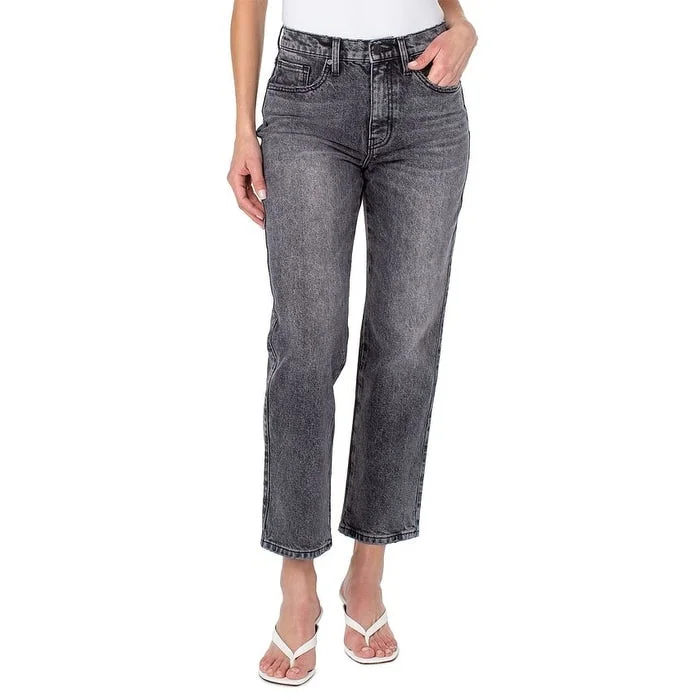 women's slim bootcut jeans -Earnest Sewn Women's Straight Leg Ankle Jeans Gray Size 27