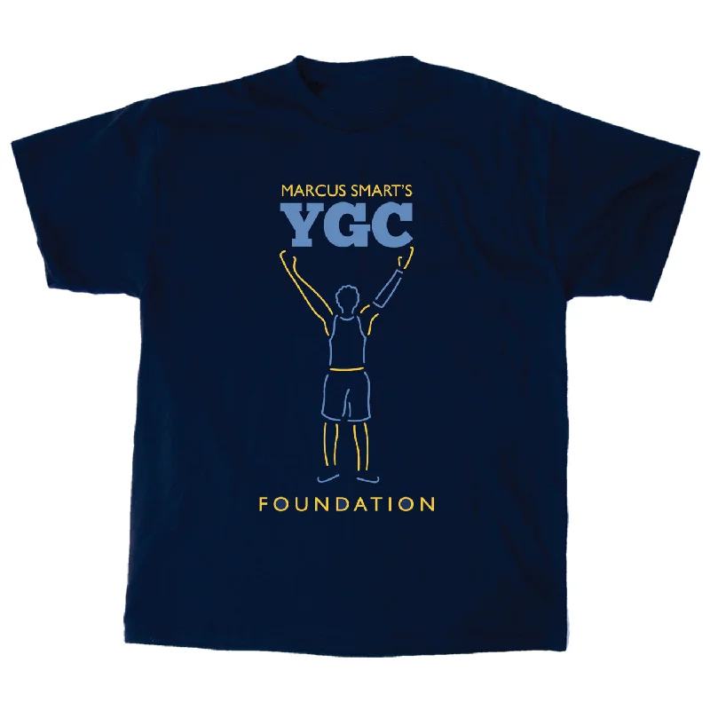 trendy tie-front crop top for ladies -Marcus Smart YGC Foundation Shirt