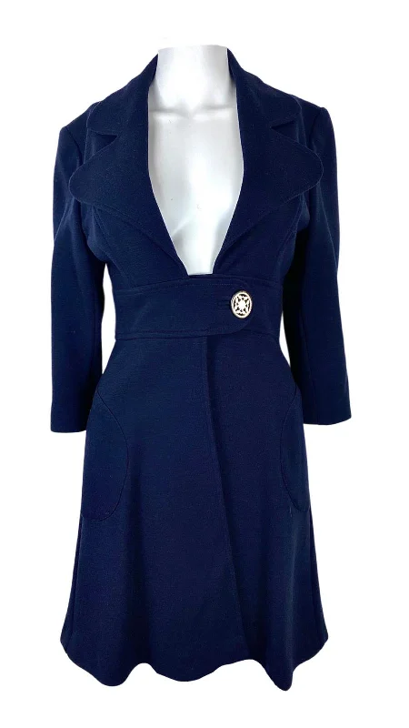 sporty track jacket for women -Gorgeous Navy Coat from Goat UK 8 - US 4