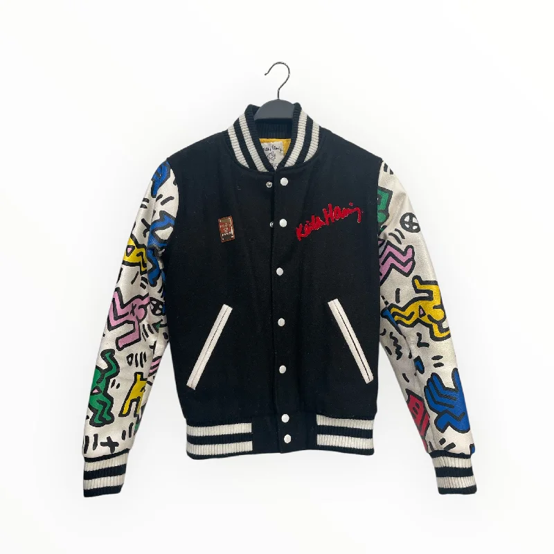 casual coats for women -JOYRICH/Baseball Jkt/S/Cotton/MLT/Graphic/KEITH HARING