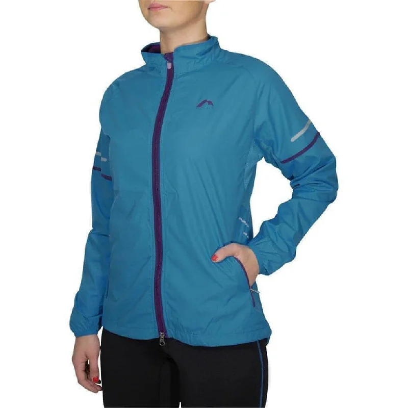 structured blazer jacket for women -More Mile Prime Womens Running Jacket - Blue