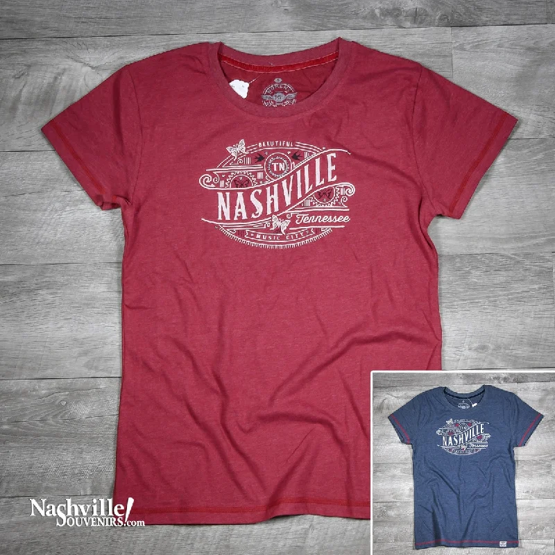 women's v-neck t-shirt -"Premium 51 Brand" Ladies Nashville Shirt