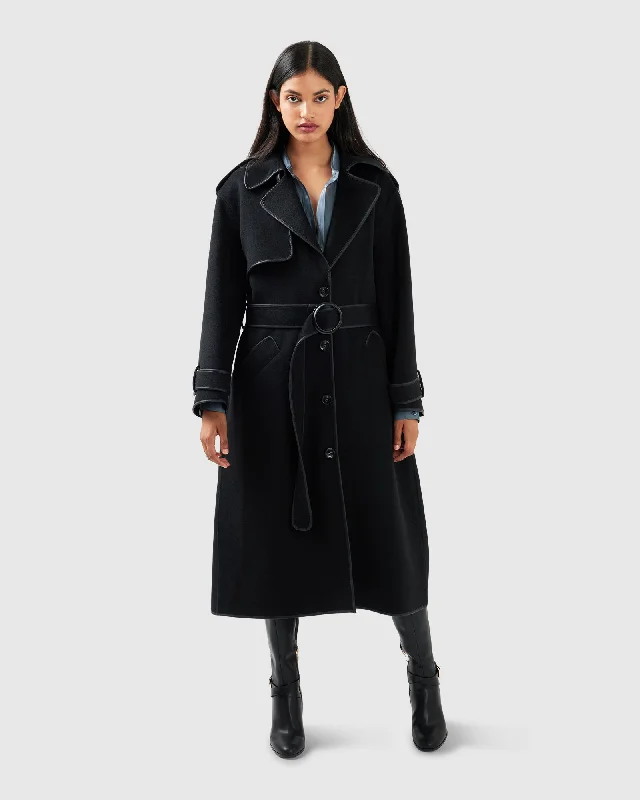 women's long trench coat -Million Reasons Belted Coat