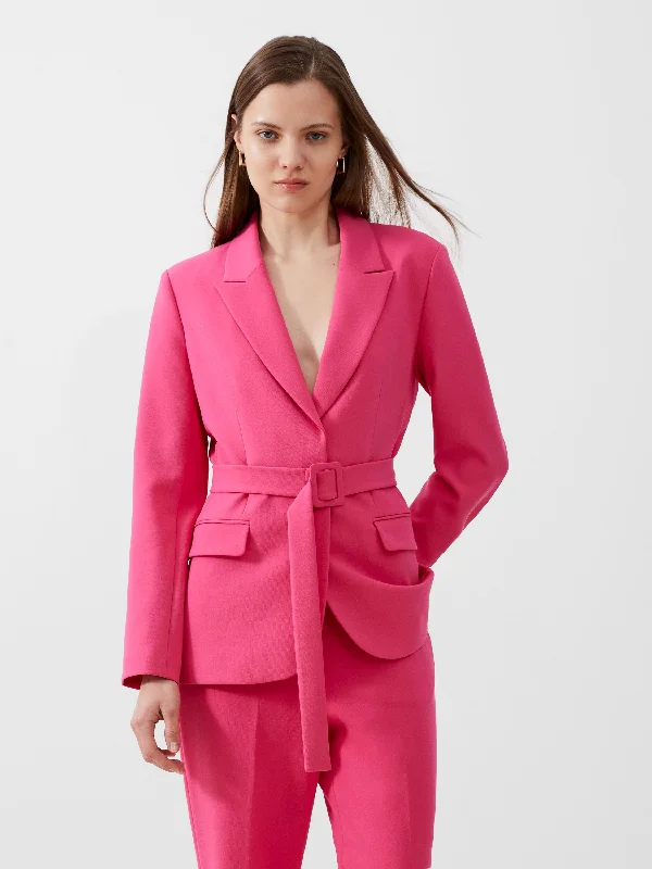 ladies' waterfall drape coat -Whisper Belted Blazer