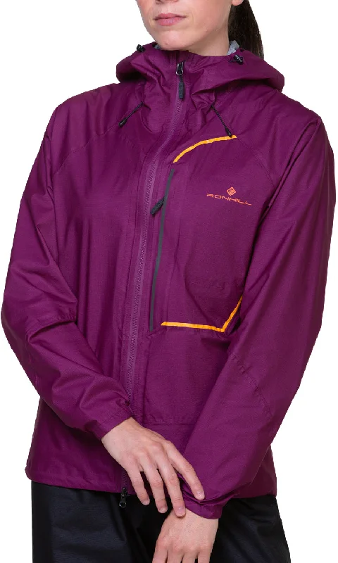 classic trench raincoat for women -Ronhill Tech Fortify Waterproof Womens Running Jacket - Purple