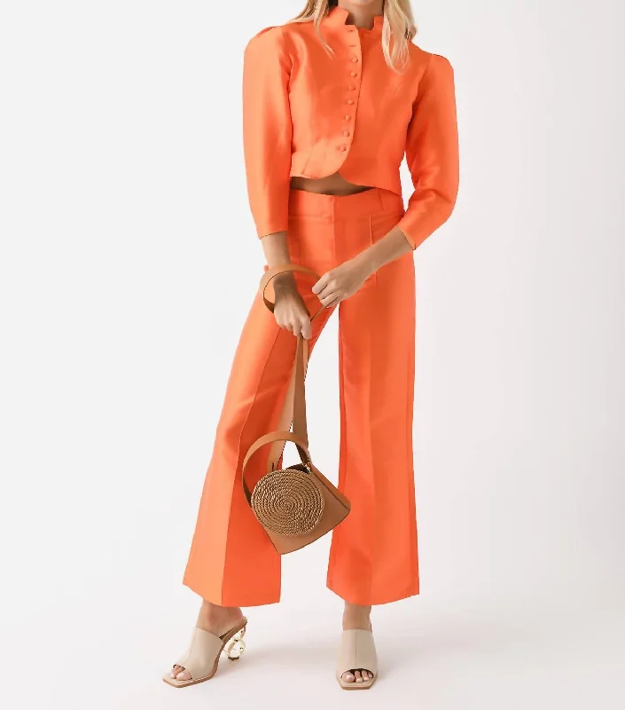 chic oversized blazer for women -Amoako Jacket In Orange