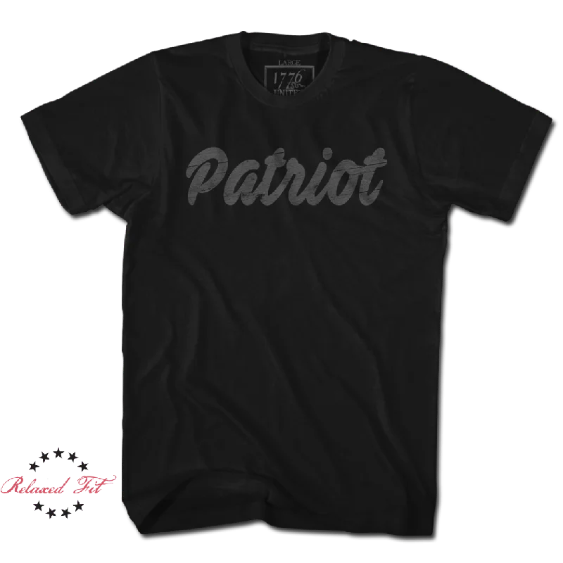 elegant embroidered top for women -Patriot Logo Tee - Blacked Out (LIMITED) - Women's Relaxed Fit