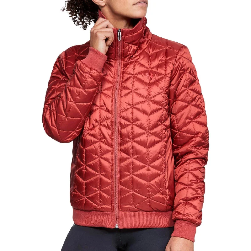 winter-ready faux shearling jacket for women -Under Armour ColdGear Reactor Performance Womens Jacket - Pink