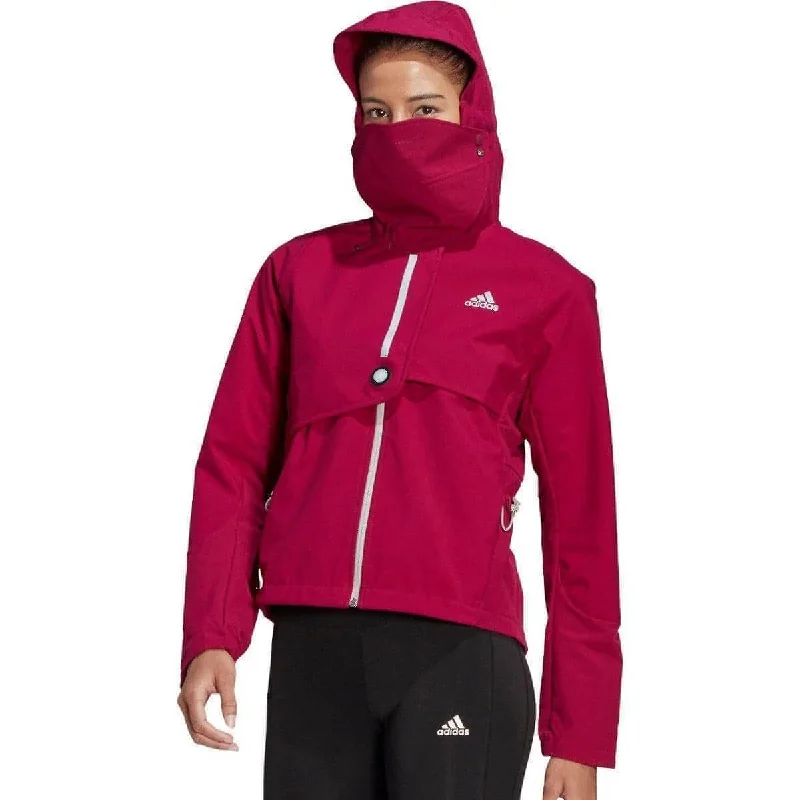 double-layered long coat for women -adidas Wind.RDY Womens Running Jacket - Pink