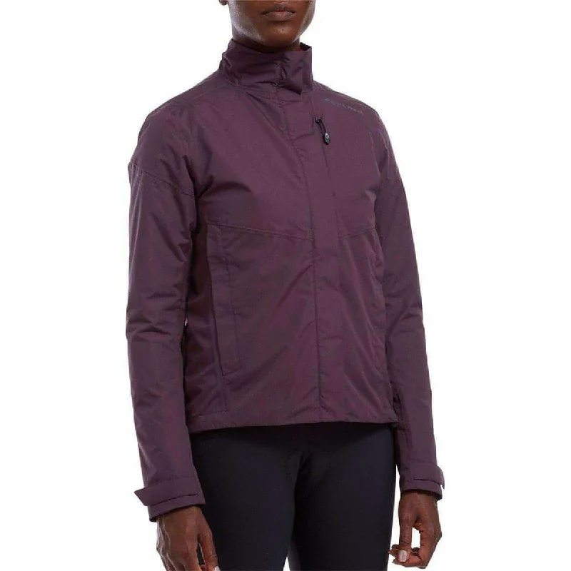 women's faux fur-lined parka -Altura Nevis Nightvision Waterproof Womens Cycling Jacket - Purple