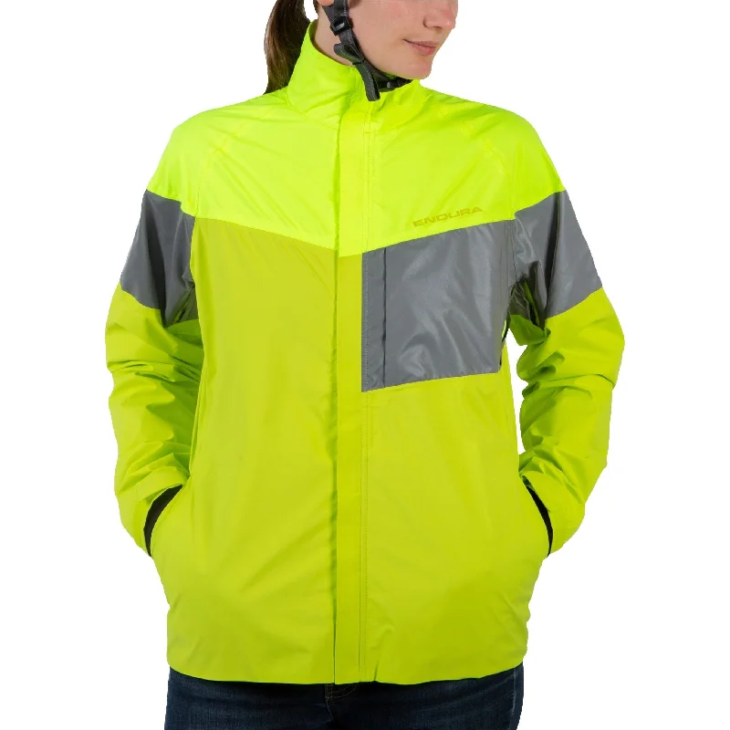 casual coats for women -Endura Urban Luminite II Waterproof Womens Cycling Jacket - Yellow