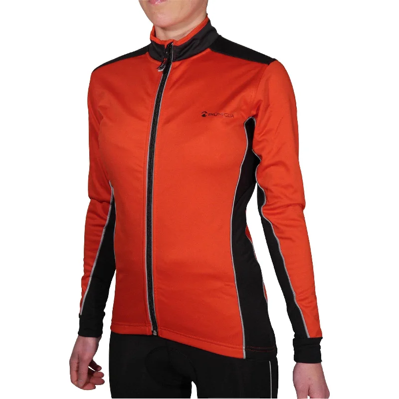 ladies' lightweight anorak coat -Piu Miglia Bari Soft Shell Womens Cycling Jacket - Red