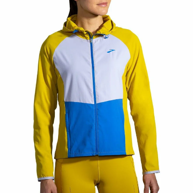 women's relaxed boyfriend blazer -Brooks Canopy Womens Running Jacket - Yellow