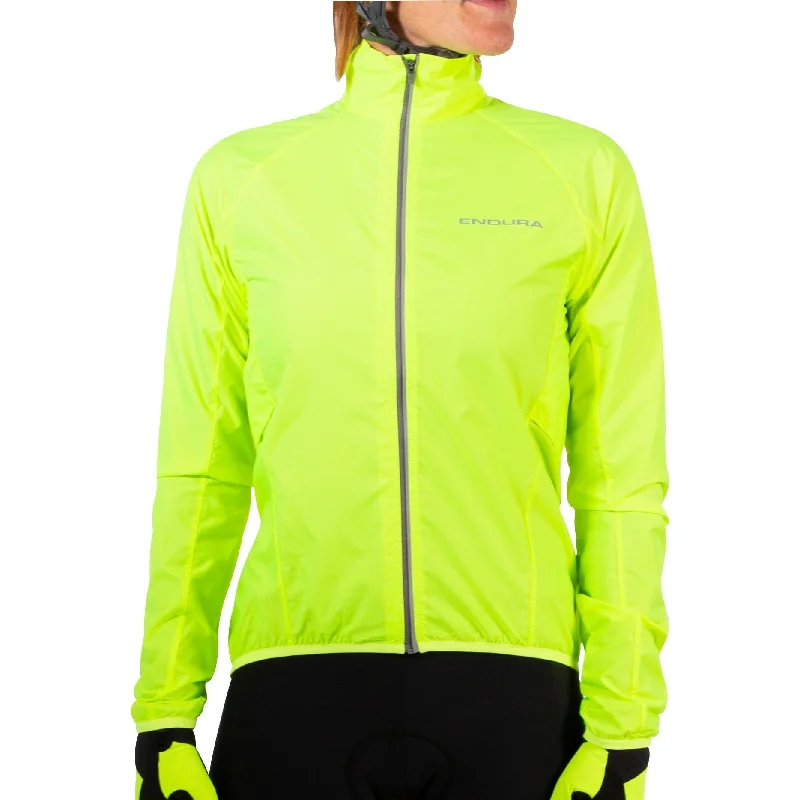 elegant long coat for women -Endura Pakajak Womens Cycling Jacket - Yellow