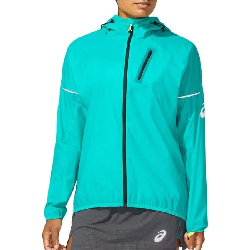 sustainable eco-friendly coat for women -Asics FujiTrail Womens Running Jacket - Green