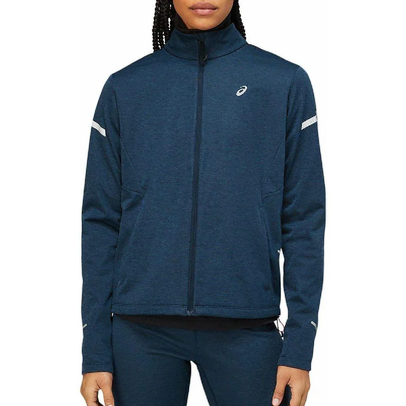 ladies' cashmere overcoat -Asics Lite-Show Winter Womens Running Jacket - Navy