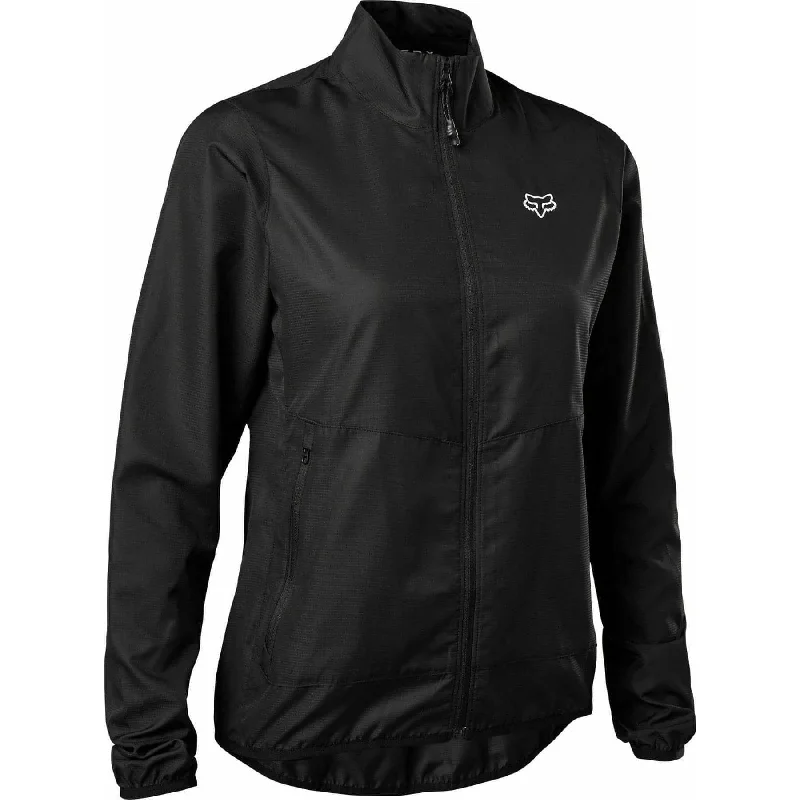 oversized women's coat -Fox Ranger Wind Womens Cycling Jacket - Black