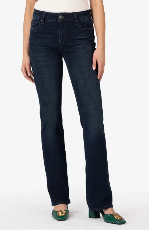 high-waisted bootcut jeans for women -Natalie Mid Rise Bootcut In Leading W/euro