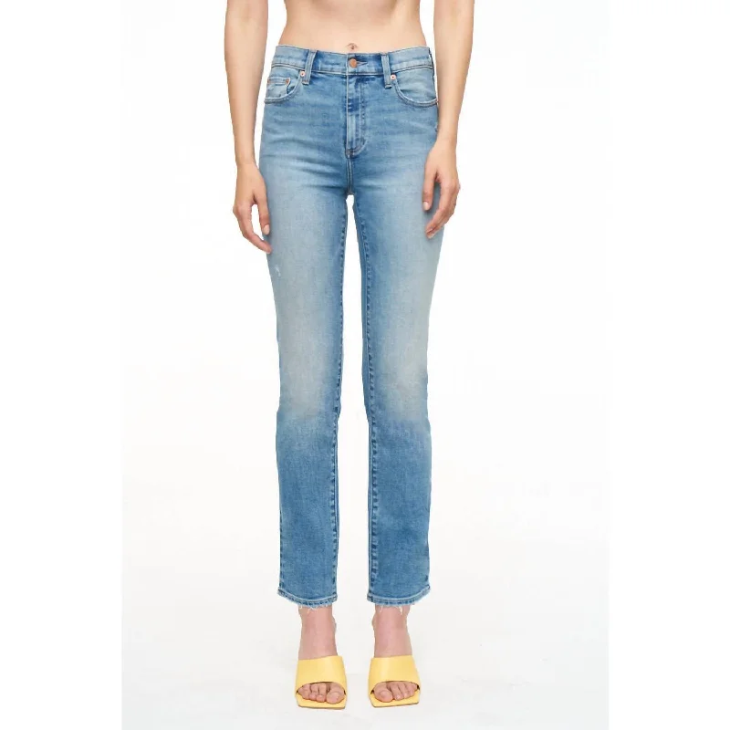 stylish black skinny jeans for women -Monroe High Rise Jean In Hula Vintage Wash