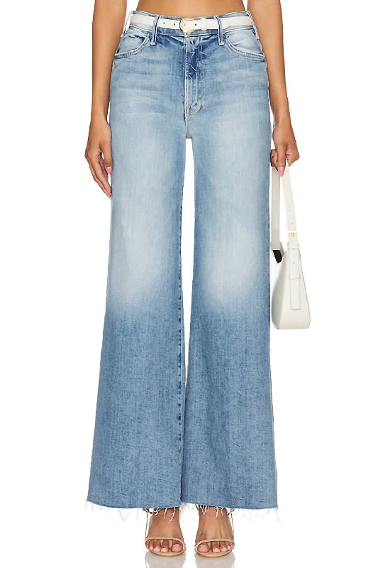 comfortable high-waisted jeans for women -The Hustler Roller Fray Jeans In I Confess