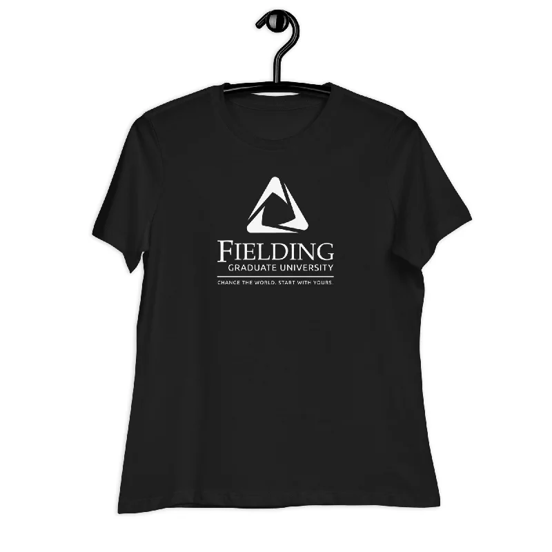 casual scoop neck t-shirt for women -Women's Relaxed T-Shirt | Fielding Logo