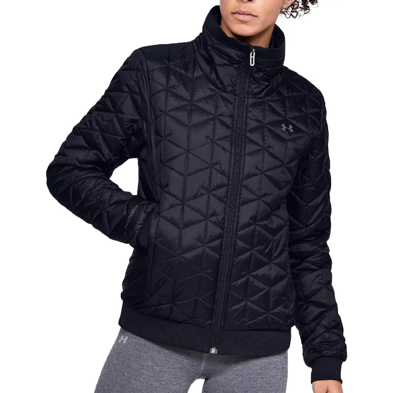 military-style coat for women -Under Armour ColdGear Reactor Performance Womens Jacket - Black