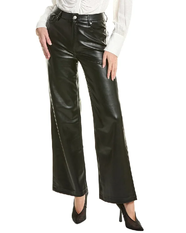 women's chic raw-hem jeans -Blank NYC The Franklin Ribcage Wide Leg Pant