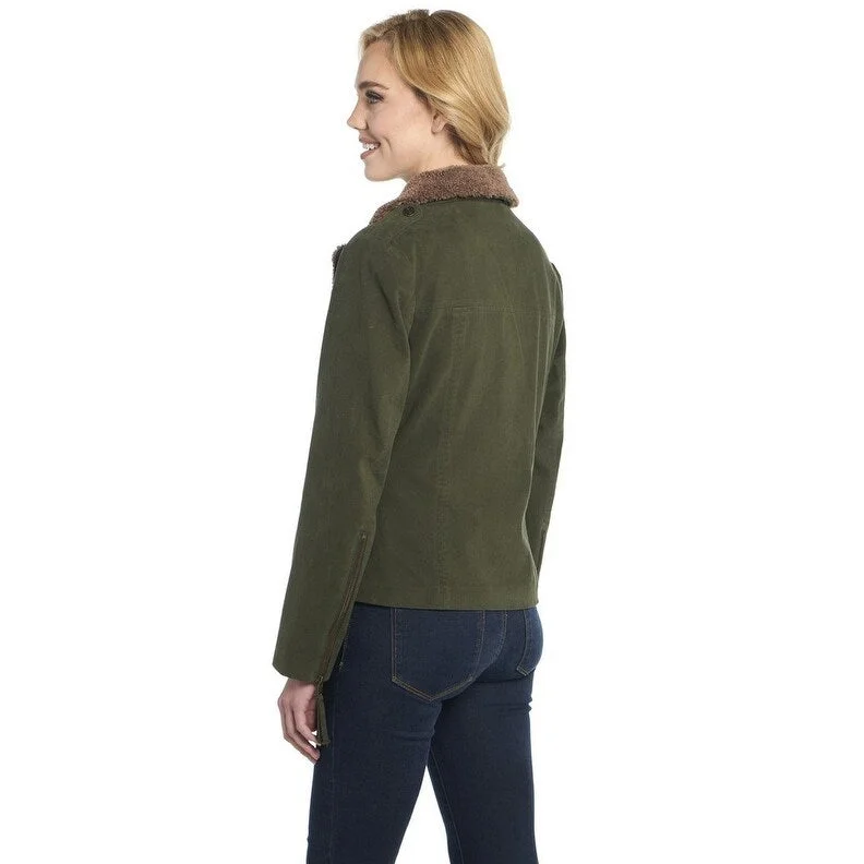 women's oversized corduroy jacket -Cripple Creek Western Jacket Womens Concealed Carry Fresh Pine CW9752