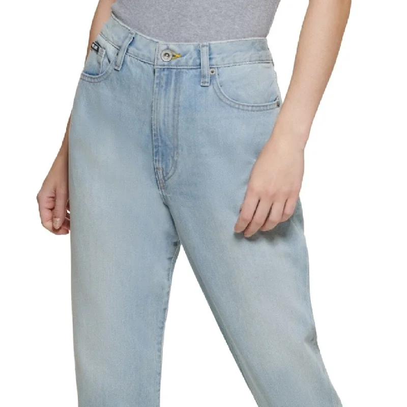 trendy acid-wash jeans for women -Dkny Women's Broome High Rise Vintage Jeans Blue Size 29