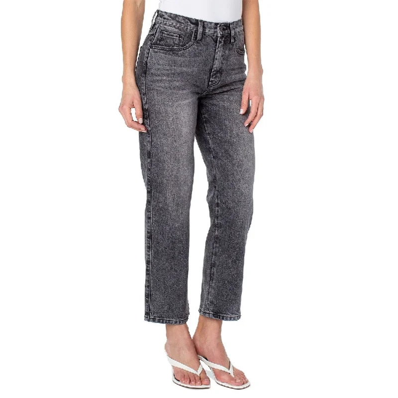 ladies' vintage-inspired denim pants -Earnest Sewn Women's Straight Leg Ankle Jeans Gray Size 25