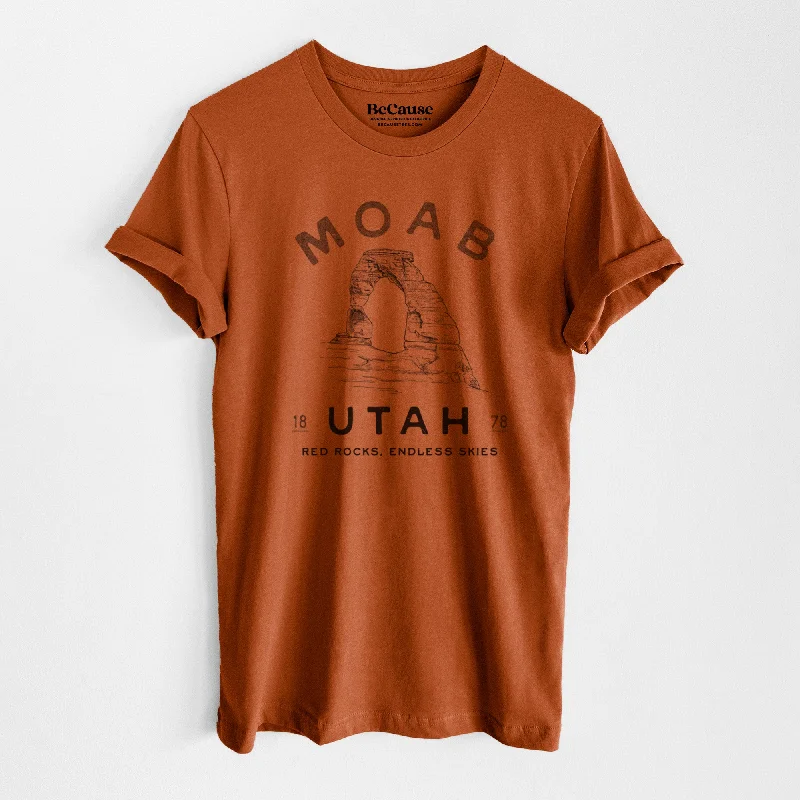 trendy puff sleeve crop top for ladies -Moab Utah Delicate Arch - Lightweight 100% Cotton Unisex Crewneck