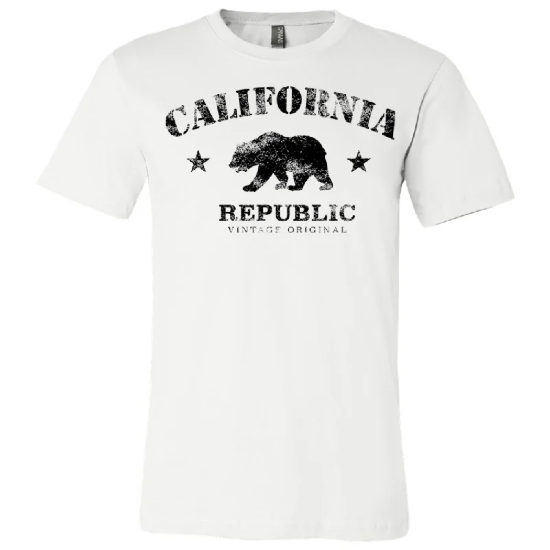 ladies' draped wrap top -California Republic Vintage Original Asst Colors Mens Lightweight Fitted T-Shirt/tee