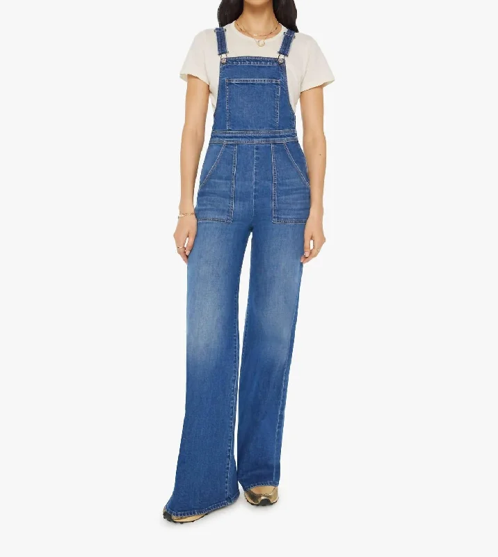 women's dark wash bootcut jeans -High Waisted Twister Sneak Overall In Punch Buggy