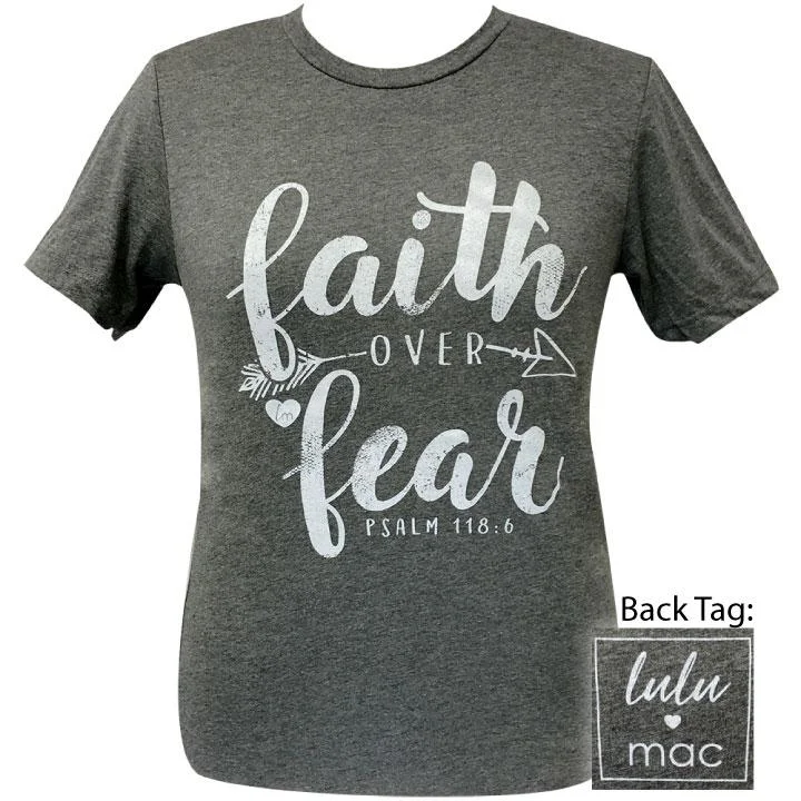 women's seamless fitted top -lulu mac-Faith Over Fear #2-Deep Heather SS-LM24