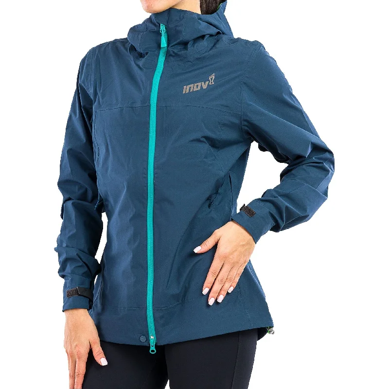 sleek minimalist coat for women -Inov8 VentureLite Womens Waterproof Jacket - Navy