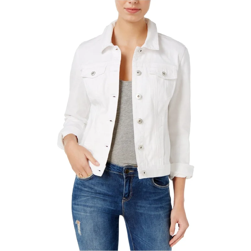 ladies' puffer jacket -maison Jules Womens Denim Jacket, White, XX-Small