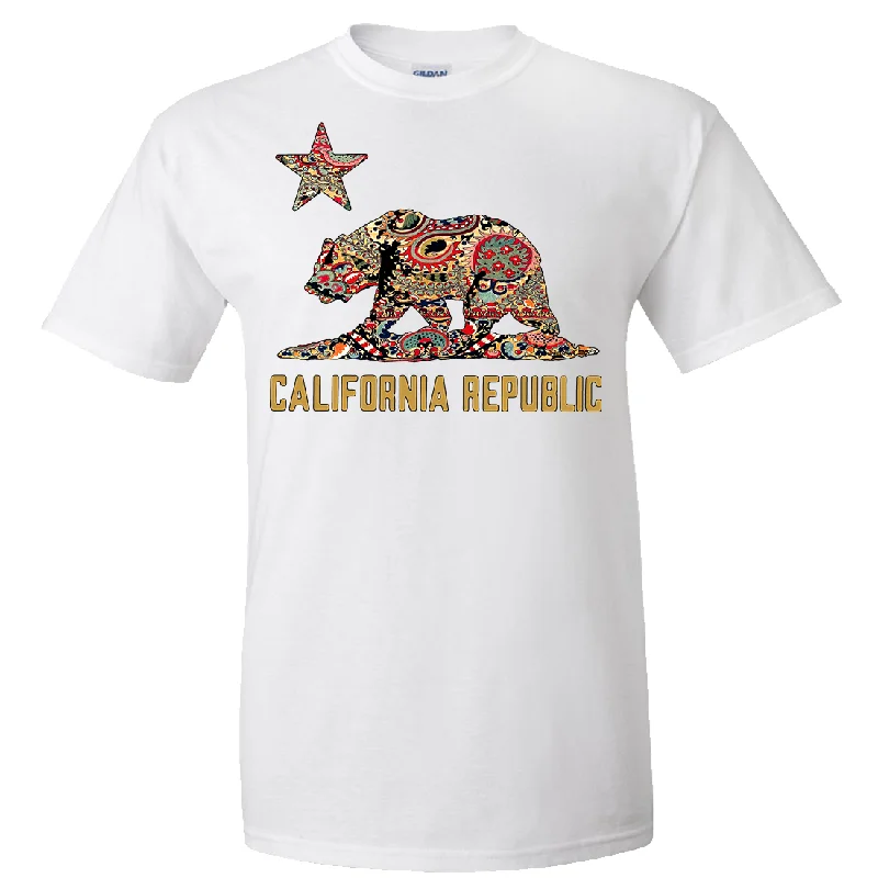 ladies' ruched front blouse -California Republic Paisley Asst Colors T-shirt/tee