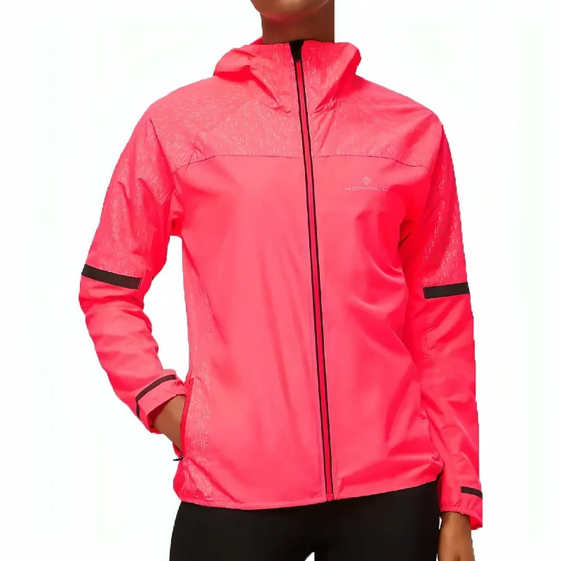 versatile casual coat for women -Ronhill Life Night Runner Womens Running Jacket - Pink