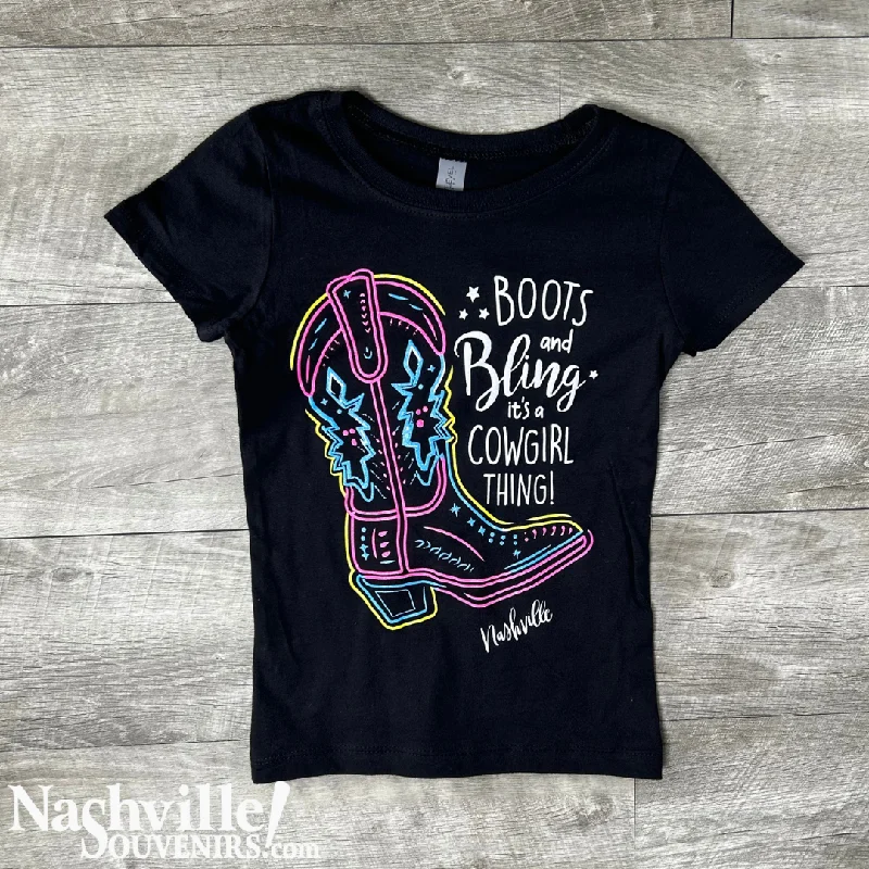 women's classic polo shirt -Boots & Bling Youth Tee