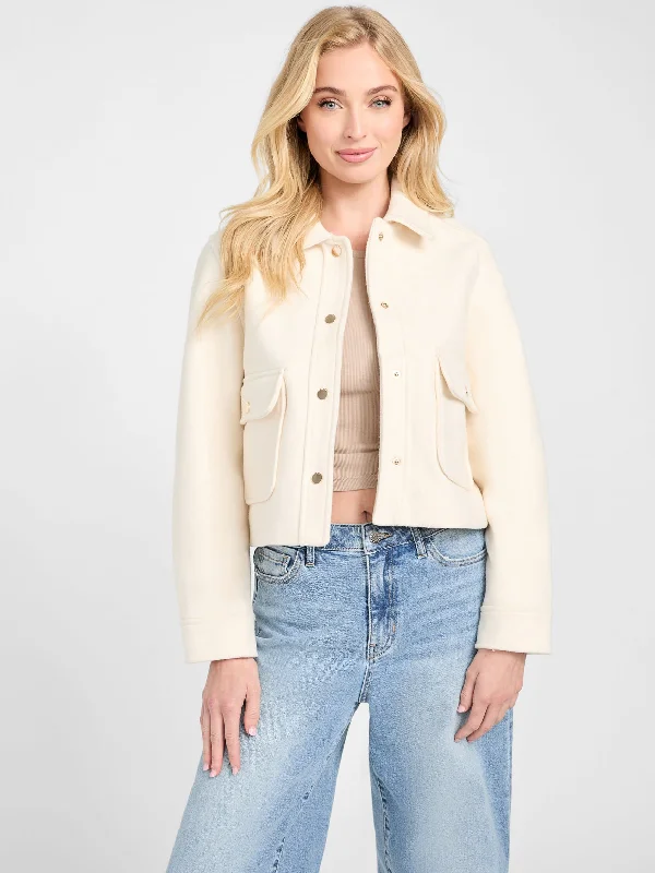 women's double-breasted coat -Esmeralda Wool-Blend Jacket