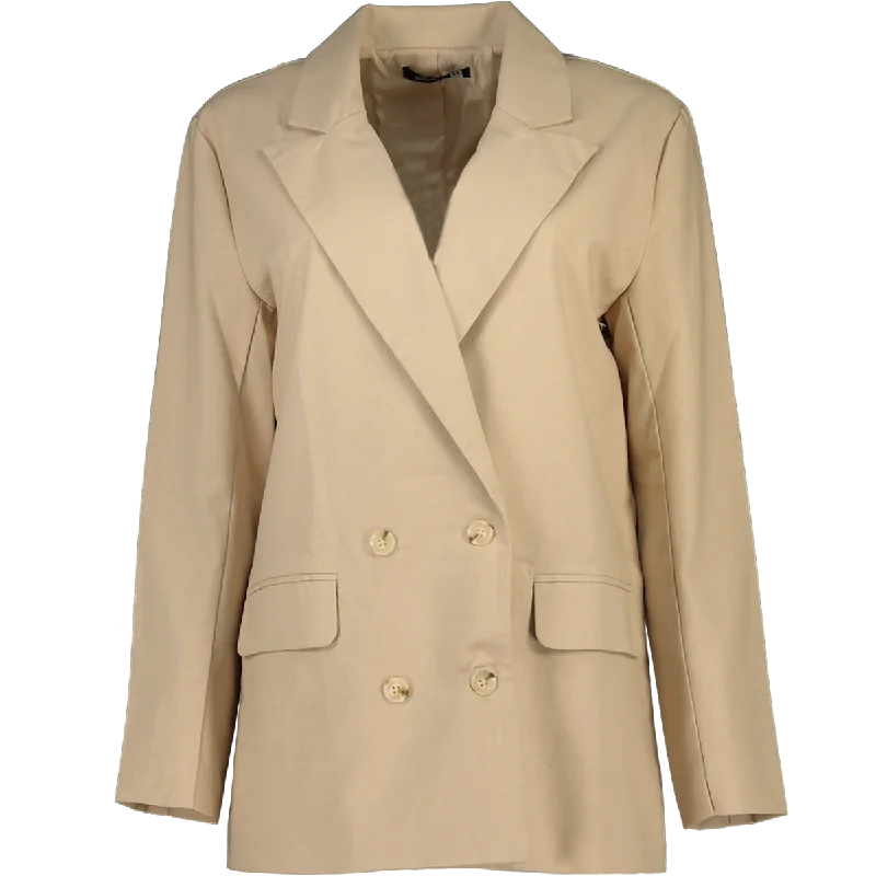 women's elegant cape coat -Smart Formal Double Breasted Blazer