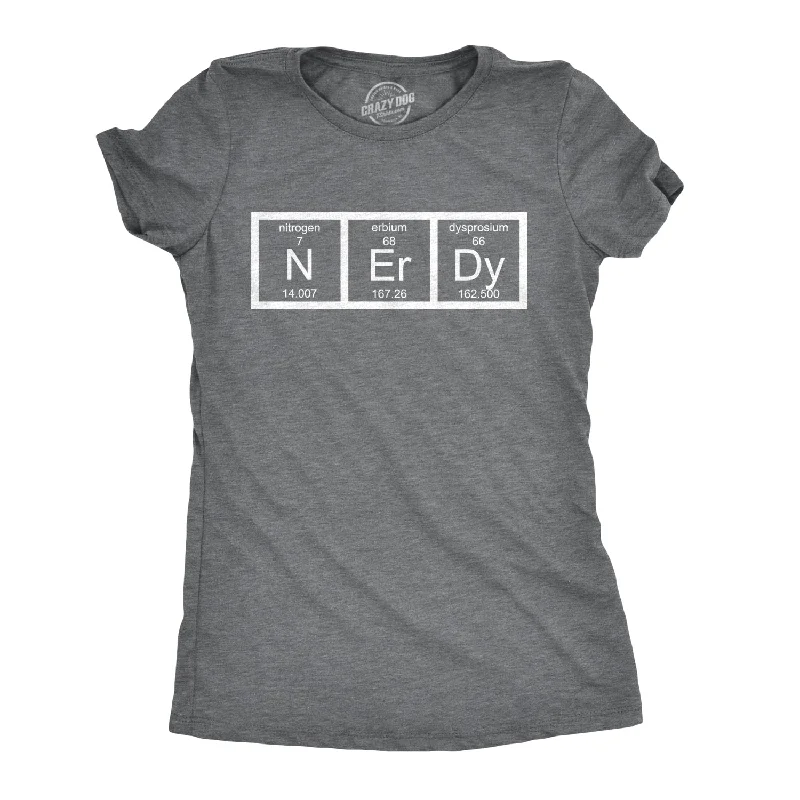 soft cotton t-shirt for women -Nerdy Periodic Table Women's T Shirt