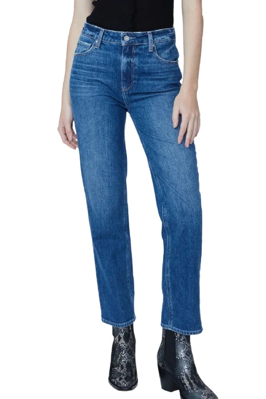 women's raw hem jeans -Sarah Straight Leg Jean In Blaine