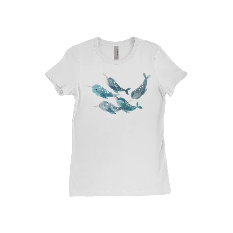 stylish wrap top for ladies -Narwhale T-Shirt