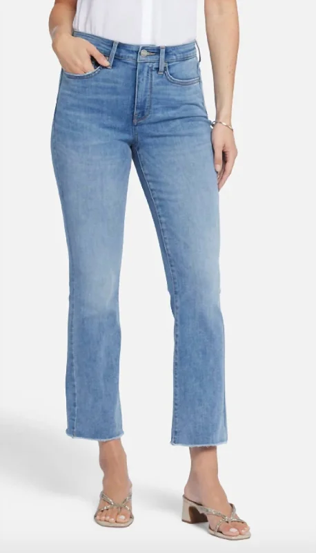 ladies' vintage-inspired denim pants -Billie Mini Boot Ankle Fray Jeans In Crescent Shore