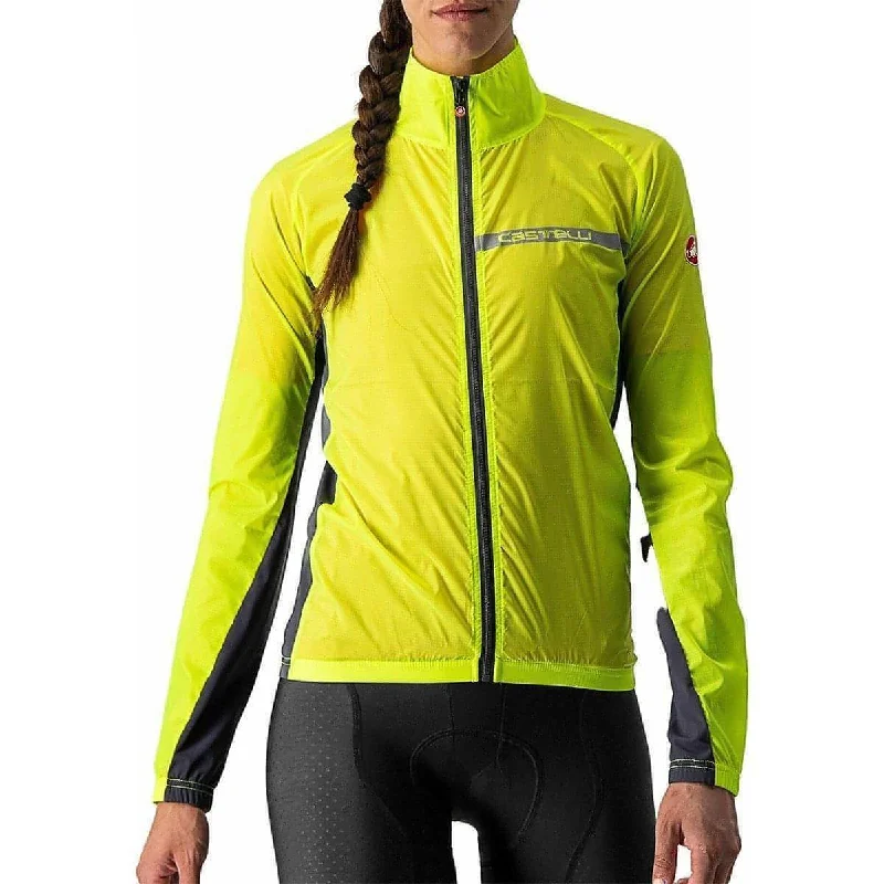 women's classic pea coat -Castelli Squadra Stretch Womens Cycling Jacket - Yellow