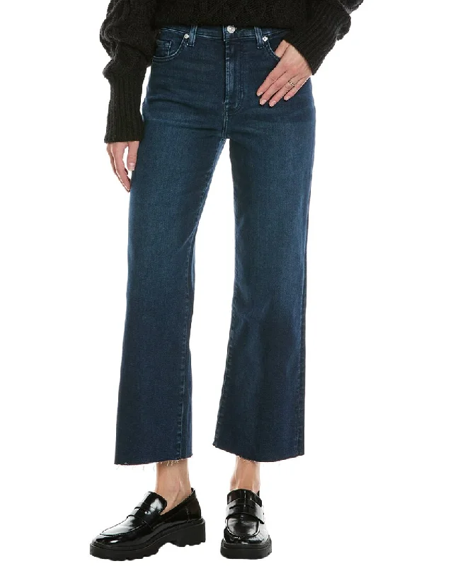 comfortable bell-bottom jeans for women -7 For All Mankind Alexa Kaia Cropped Jean