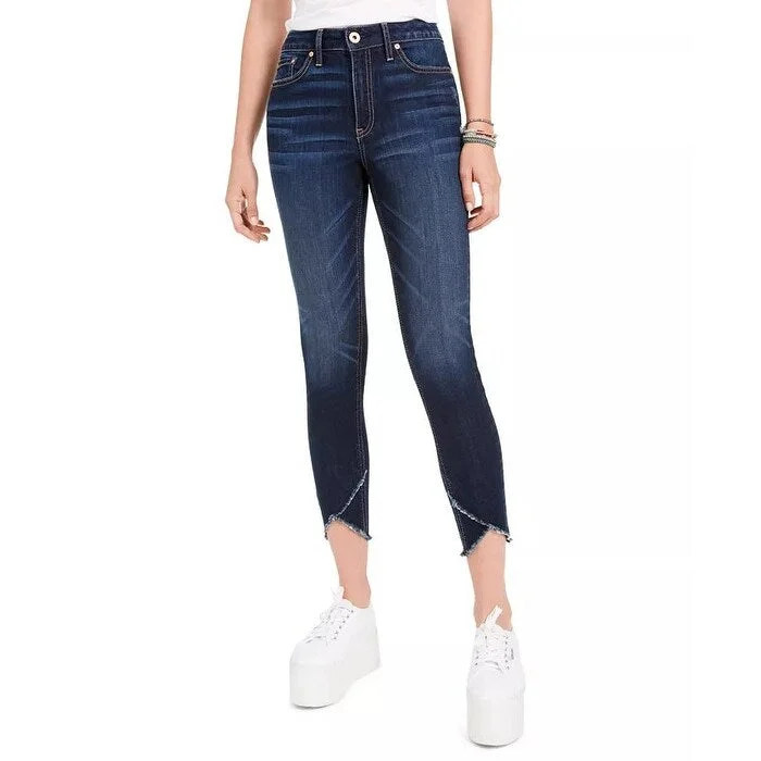 women's slim-fit jeggings -American Rag Juniors'' High Rise Raw Edge Skinny Jeans